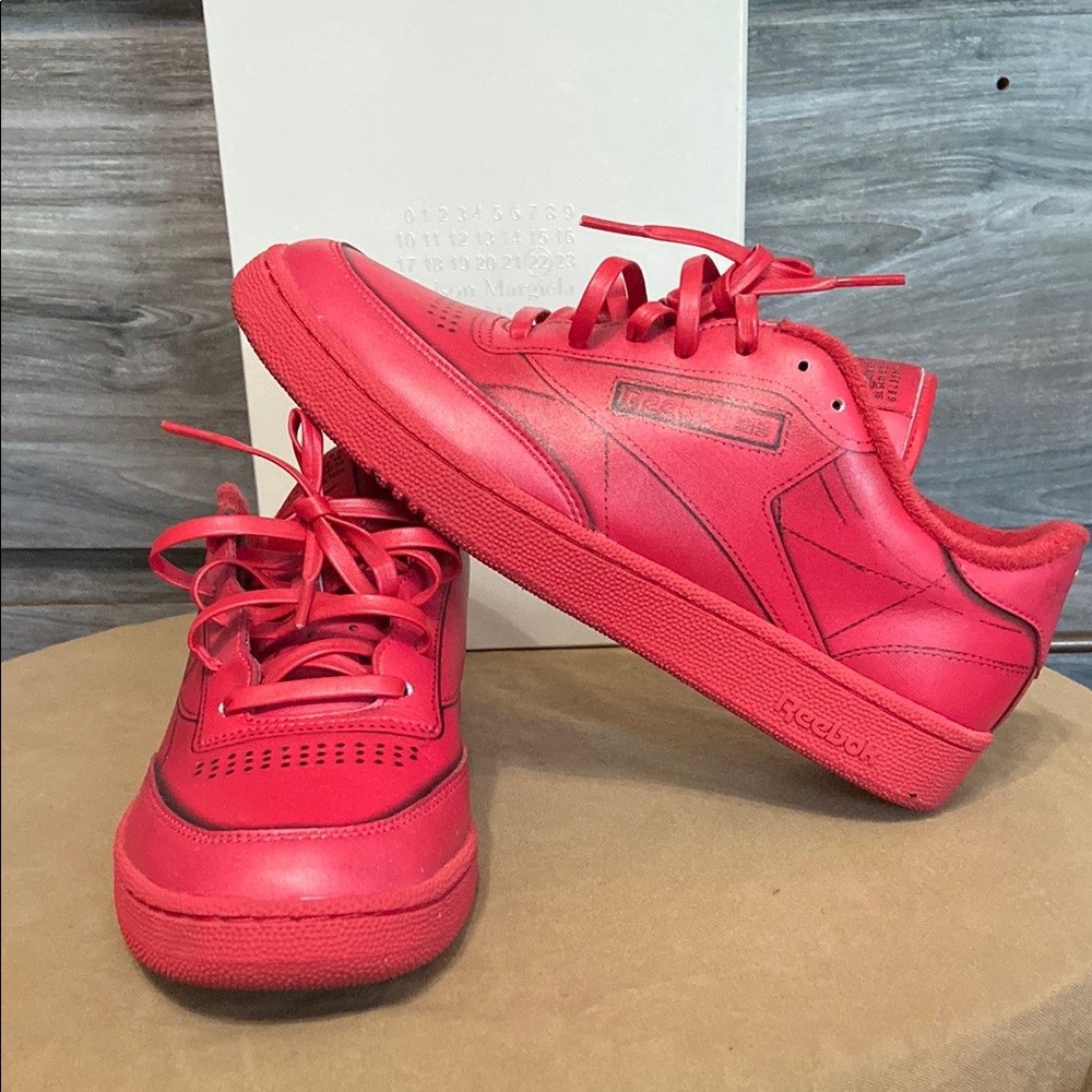Reebok Maison margiela x club c vector Red Sneakers Vibrant